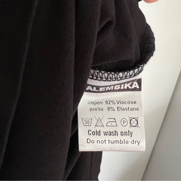 ALEMBIKA ESSENTIAL CUTAWAY TANK TOP BLACK WHITE LONG TUNIC SHIRT 4 (12 / 14) - Picture 7 of 7